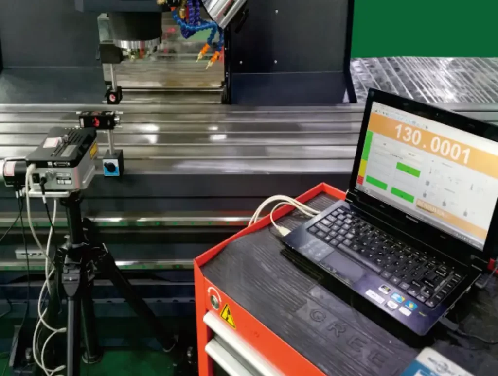 Micron-level precision calibration process of servo feedback device and laser equipment